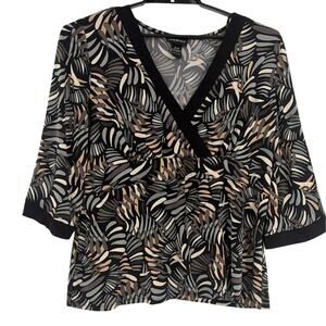 Lane Bryant Babydoll Too Sz 18/20 Y2K Boho Tropical Retro Coastal Stretch 70s